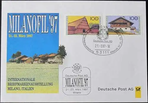 DEUTSCHLAND 1997 Milanofil'97 Mailand 21.03.1997 Messebrief Deutsche Post