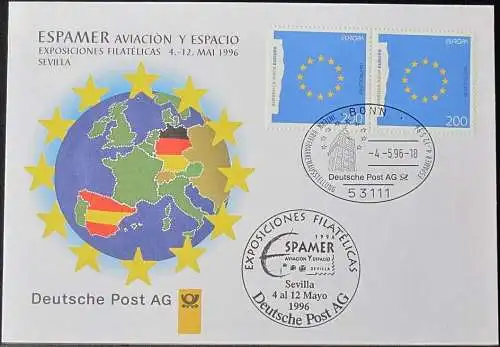 DEUTSCHLAND 1996 Espamer Sevilla 04.05.1996 Messebrief Deutsche Post