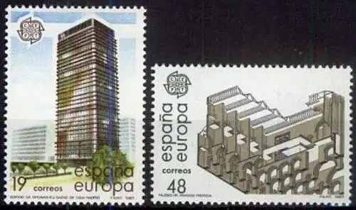 SPANIEN 1987 Mi-Nr. 2781/82 ** MNH - CEPT