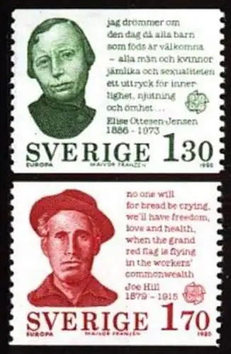 SCHWEDEN 1980 Mi-Nr. 1106/07 ** MNH - CEPT