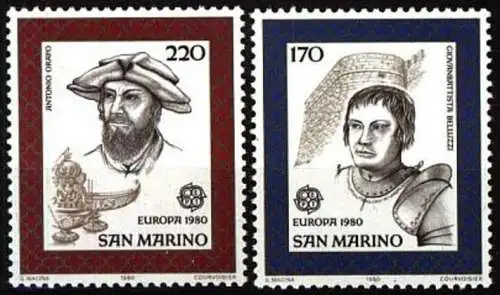 SAN MARINO 1980 Mi-Nr. 1212/13 ** MNH - CEPT