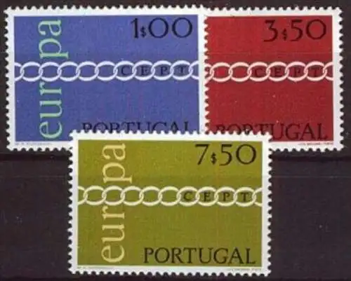 PORTUGAL 1971 Mi-Nr. 1127/29 ** MNH - CEPT