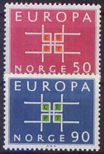 NORWEGEN 1963 Mi-Nr. 498/99 ** MNH - CEPT