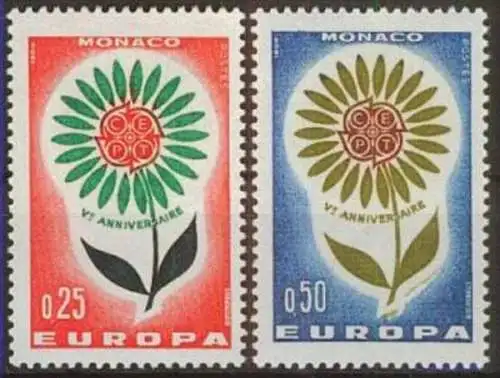 MONACO 1964 Mi-Nr. 782/83 ** MNH - CEPT