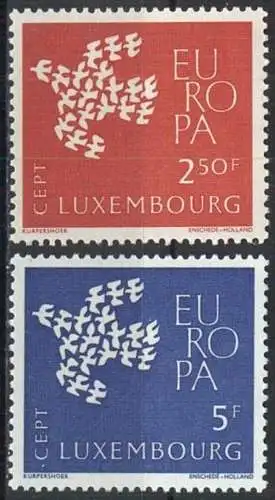 LUXEMBURG 1961 Mi-Nr. 647/48 ** MNH - CEPT