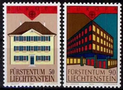LIECHTENSTEIN 1990 Mi-Nr. 984/85 ** MNH - CEPT