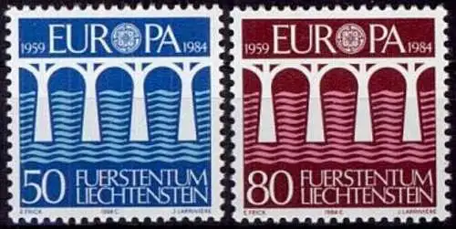 LIECHTENSTEIN 1984 Mi-Nr. 837/38 ** MNH - CEPT