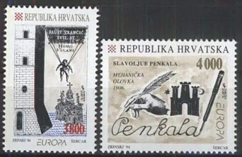 KROATIEN 1994 Mi-Nr. 274/75 ** MNH - CEPT