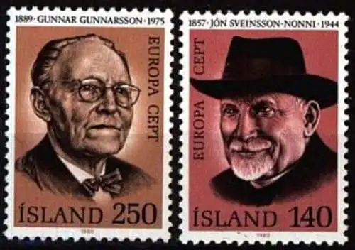 ISLAND 1980 Mi-Nr. 552/53 ** MNH - CEPT