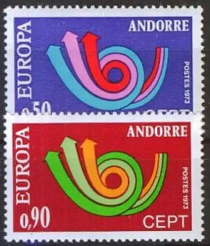 FRANZ. ANDORRA 1973 Mi-Nr. 247/48 ** MNH - CEPT