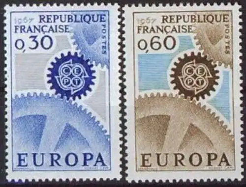 FRANKREICH 1967 Mi-Nr. 1578/79 ** MNH - CEPT