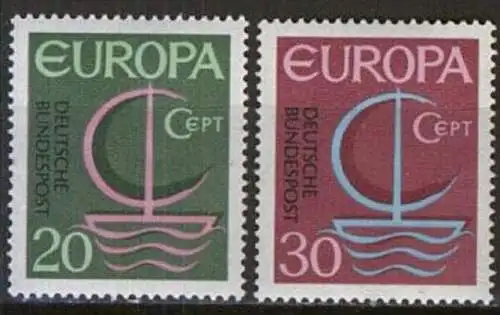 DEUTSCHLAND 1966 Mi-Nr. 519/20 ** MNH - CEPT