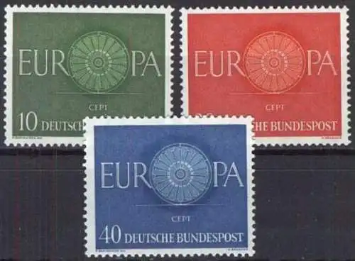DEUTSCHLAND 1960 Mi-Nr. 337/39 ** MNH - CEPT