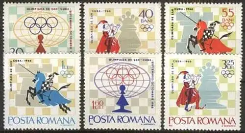 RUMÄNIEN 1966 Mi-Nr. 2478/83 ** MNH