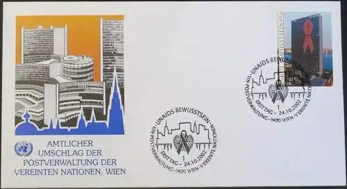 UNO WIEN 2002 Mi-Nr. 379  FDC