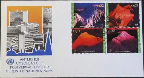 UNO WIEN 2002 Mi-Nr. 363/66  FDC