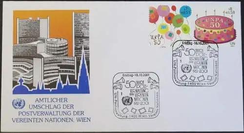 UNO WIEN 2001 Mi-Nr. 342/43  FDC