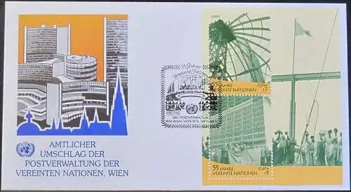 UNO WIEN 2000 Mi-Nr. Block 12  FDC