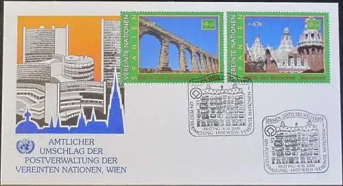 UNO WIEN 2000 Mi-Nr. 317/18  FDC