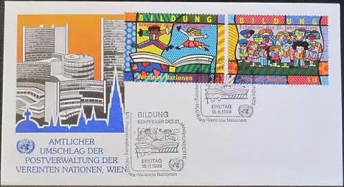 UNO WIEN 1999 Mi-Nr. 300/01  FDC