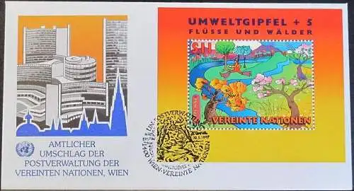 UNO WIEN 1997 Mi-Nr. Block 8  FDC