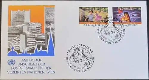 UNO WIEN 1996 Mi-Nr. 218/19  FDC