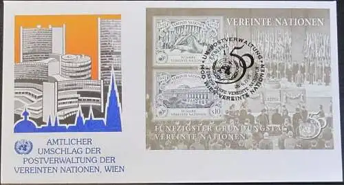 UNO WIEN 1995 Mi-Nr. Block 6  FDC