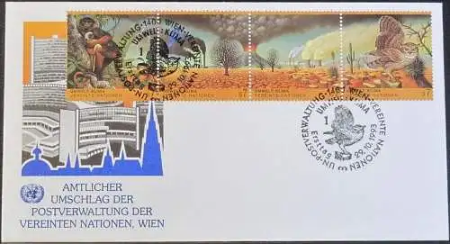 UNO WIEN 1993 Mi-Nr. 156/59  FDC