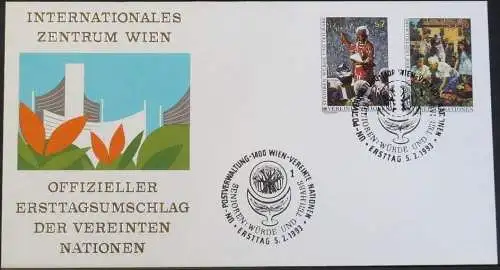 UNO WIEN 1993 Mi-Nr. 141/42  FDC