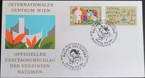 UNO WIEN 1991 Mi-Nr. 117/18  FDC