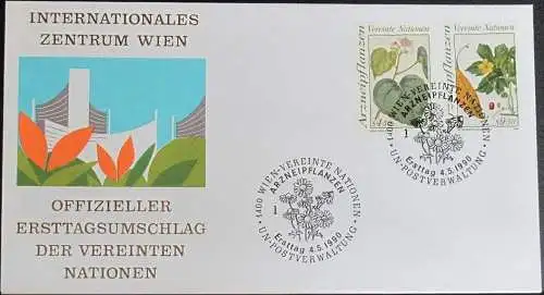 UNO WIEN 1990 Mi-Nr. 102/03  FDC