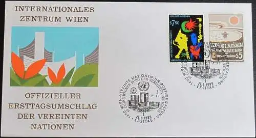 UNO WIEN 1988 Mi-Nr. 94/95  FDC