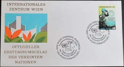 UNO WIEN 1988 Mi-Nr. 91  FDC