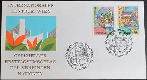 UNO WIEN 1988 Mi-Nr. 89/90  FDC