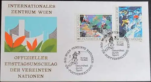 UNO WIEN 1988 Mi-Nr. 85/86  FDC