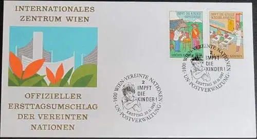 UNO WIEN 1986 Mi-Nr. 77/78  FDC