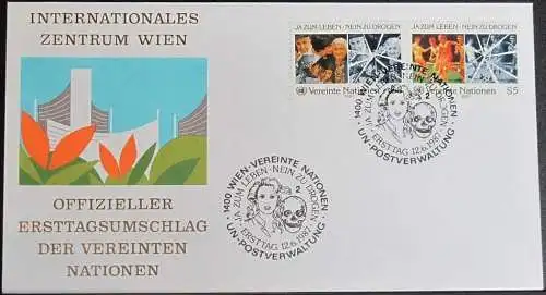 UNO WIEN 1986 Mi-Nr. 71/72  FDC
