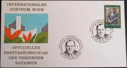 UNO WIEN 1986 Mi-Nr. 68  FDC