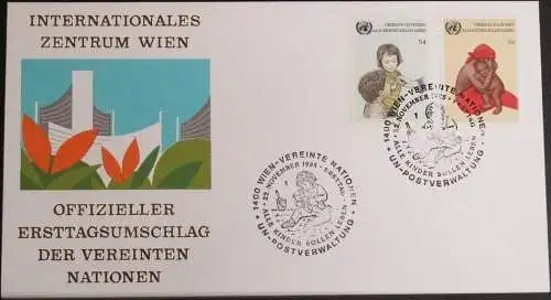 UNO WIEN 1985 Mi-Nr. 53/54  FDC