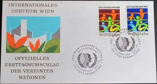 UNO WIEN 1984 Mi-Nr. 45/46  FDC