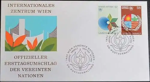 UNO WIEN 1982 Mi-Nr. 24/25  FDC