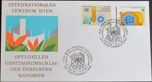 UNO WIEN 1981 Mi-Nr. 21/22  FDC