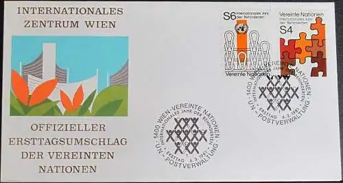 UNO WIEN 1981 Mi-Nr. 17/18  FDC