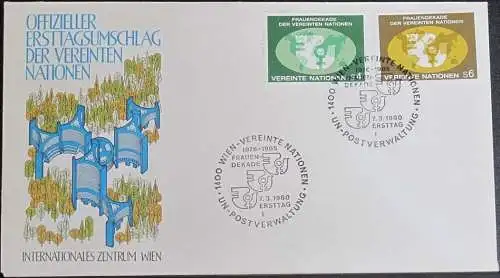 UNO WIEN 1980 Mi-Nr. 9/10  FDC