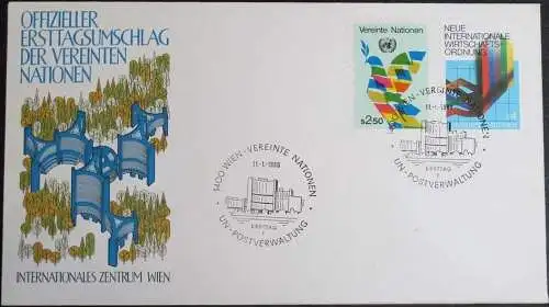 UNO WIEN 1980 Mi-Nr. 7/8  FDC