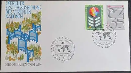 UNO WIEN 1980 Mi-Nr. 12/13  FDC