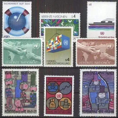 UNO WIEN 1983 Mi-Nr. 29-37 kompletter Jahrgang/complete year set ** MNH