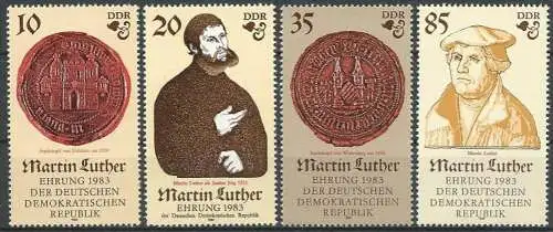 DDR 1982 Mi-Nr. 2754/57 ** MNH