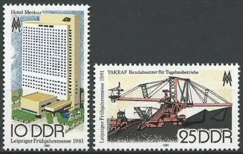DDR 1981 Mi-Nr. 2593/94 ** MNH