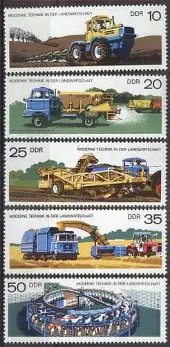 DDR 1977 Mi-Nr. 2236/40 ** MNH